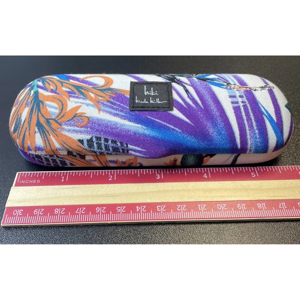 Hiki Nicole Miller Multicolor Floral Clamshell Eyeglasses Case - Picture 14 of 15
